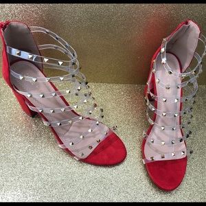New with box Red and Gold heels